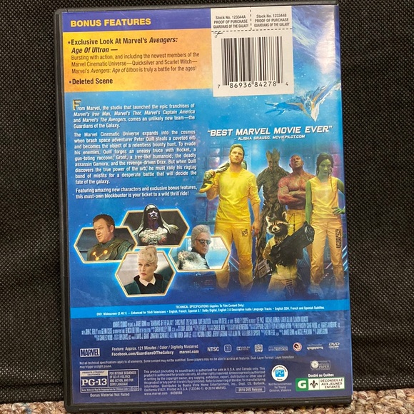 DVD - Marvel -“Guardian of the Galaxy”- used - Picture 2 of 3